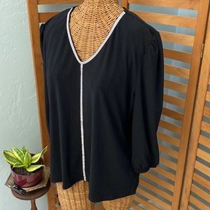💥💥 Black rhinestone stretch blouse PXL